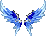 Icon of Cyan Ornamented Spread Gothic Wings