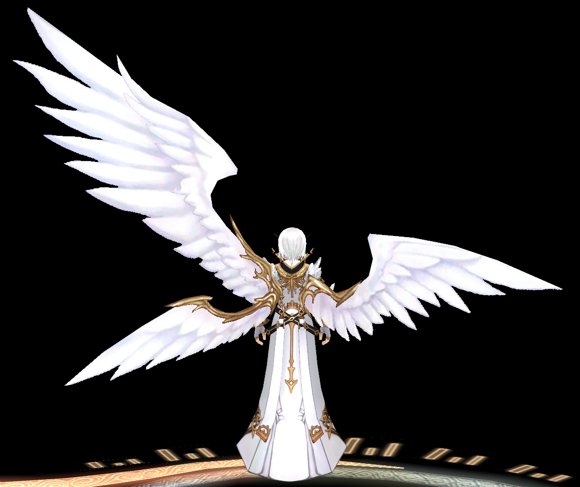 Equipped Eidos Asymetrical White sky wings viewed from the back