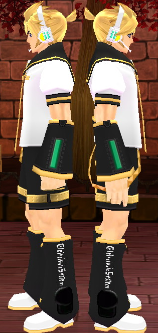 Equipped Giant Kagamine Len Set viewed from the side