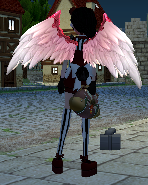 Pink Tiny Holy Guardian Wings Back Night.png