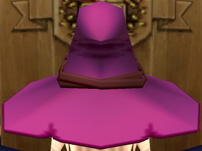 Equipped Starry Wizard Hat viewed from the back
