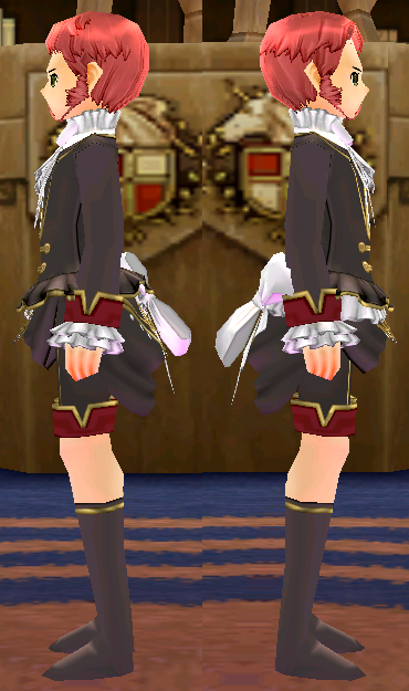 Equipped Royal Rose Outfit (M) viewed from the side