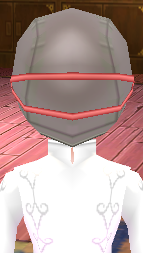 Equipped Swimming Cap viewed from the back with the visor down