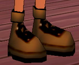 Equipped Cores' Boots (M) viewed from an angle