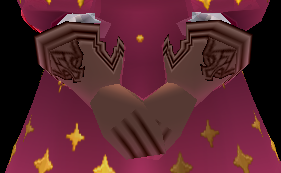 Equipped Dashing Pirate Gloves viewed from the front