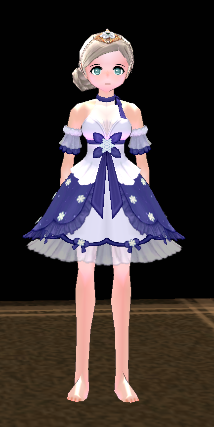 Equipped Snowy Crystal Dress (F) viewed from the front