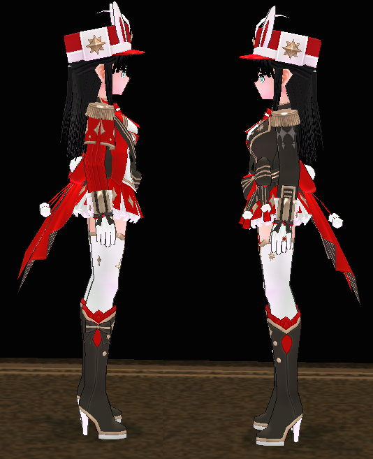 Equipped Female Blessed Ornament Set viewed from the side