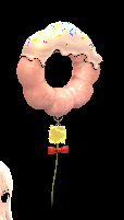 Equipped Donut Star Candy Balloon (5 uses) viewed from an angle