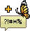 Inventory icon of Butterfly Speech Bubble Sticker (Yellow)