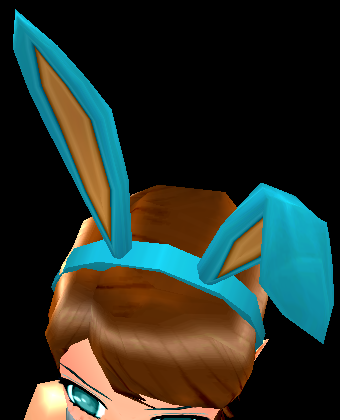 Equipped Playful Bunny Headband viewed from an angle