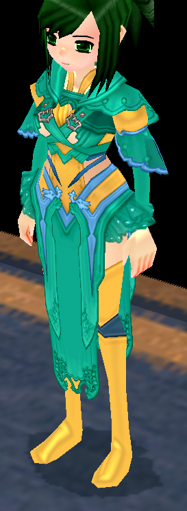 Equipped Human-Elf Mystic Crystal Outfit (F) viewed from an angle