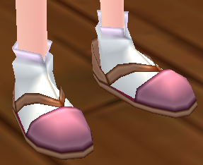 Equipped Rurutie's Shoes viewed from an angle