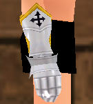 Equipped Saint Guardian's Gauntlets (M) viewed from the side