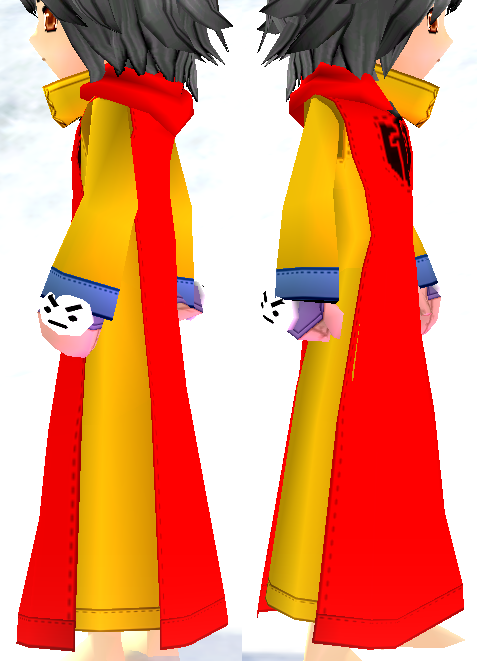 Equipped Male Waterproof Snowball Robe viewed from the side