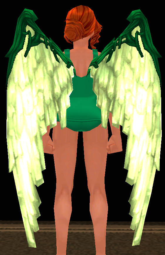 Equipped Peridot Diamond Wings viewed from the back