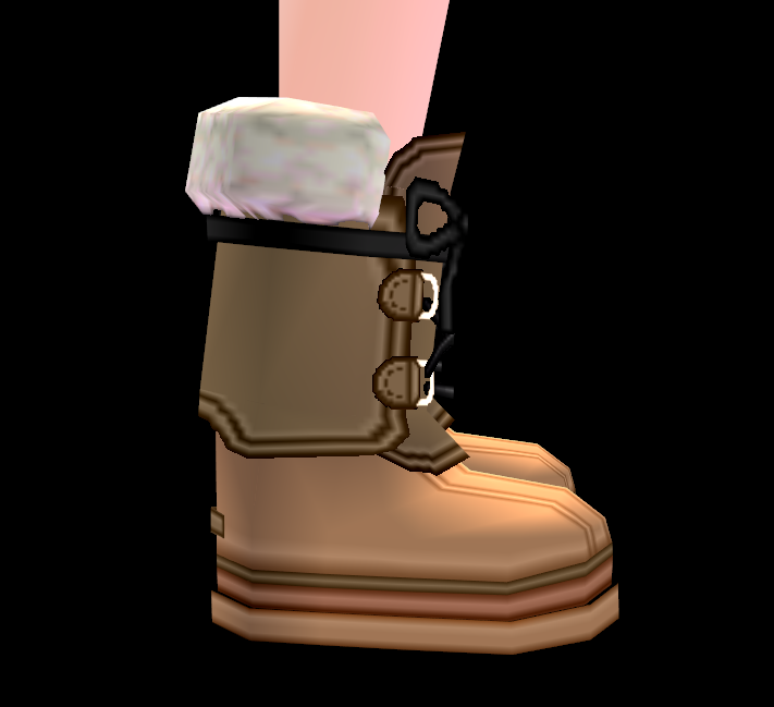 Equipped Cheerful Snowflake Boots (M) viewed from the side