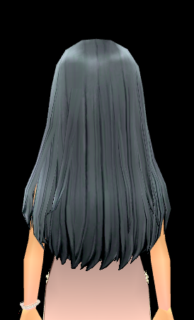 Equipped Mysterious Girl Wig viewed from the back