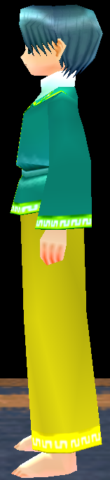 Equipped Magic School Uniform viewed from the side