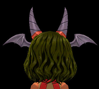Equipped Fancy Horn and Wings Headband viewed from the back
