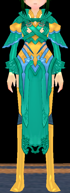 Equipped Human-Elf Mystic Crystal Outfit (F) viewed from the front