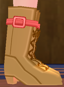 Equipped Phoenix Knight Shoes (F) viewed from the side